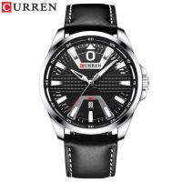 ⌚นาฬิกานาฬิกาข้อมือ Military นาฬิกาข้อมือผู้ชายยี่ห้อ CURREN สำหรับผู้ชายนาฬิกาแบรนด์ชั้นนำสุดหรูนาฬิกาข้อมือกีฬาหนังแสดงวันที่