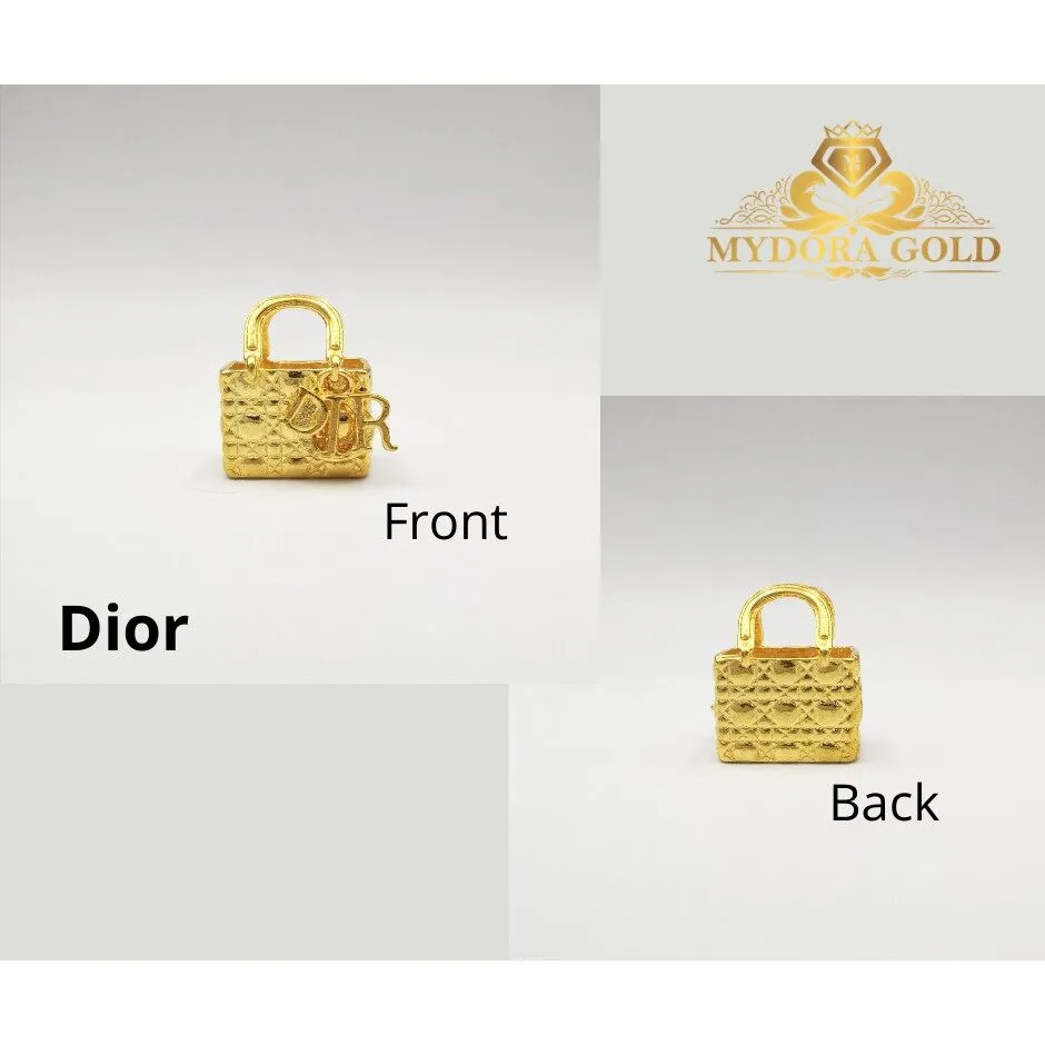 MydoraGold Fashion Series, Charm & Bead Branded Bag Emas 916, 916 名牌小金包吊坠  [916 Gold] Gold Charm 916 Gold Pendant 916 Jewellery Charm Emas Bracelet  Charm Loket Emas