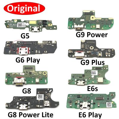 ขั้วต่อพอร์ตชาร์จ USB ดั้งเดิม 100% พร้อมไมโครโฟนสําหรับ Moto G5 G6 G8 G9 E6 E6s Power Plus Play Lite