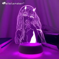 【CC】 New Led Night sapphire Table 3d Lamp for Bedroom Anime Waifu In The Franxx