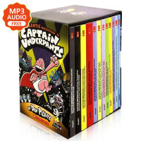 หนังสือเด็กภาษาอังกฤษ หนังสือการ์ตูน 12 หนังสือ The Gigantic Collection of Captain Underpants By Dav Pilkey ชุด Story เด็ก Childrens Book Story Book Comic Book Chapter Adventure for Ages 7-14