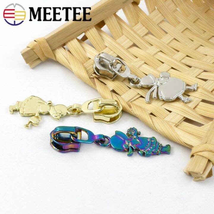 meetee-5-10-20pcs-5-zipper-sliders-for-nylon-zip-bag-decoration-zipper-pull-head-repair-kit-diy-sewing-replacement-accessories-door-hardware-locks-fa