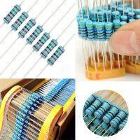 50 pcs Metal Film Resistor 1 Colored Ring Power Resistor Assortment Kit 1W 1 Tolerance 0.1Ohm to 2.2M Ohm