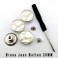 【cw】 30PCS Brass Silver Letter Jeans Button 20MM Pants Jeans Perfect Fits Waist Adjust No Nail Jean Button Screwdriver MJB 431 【hot】