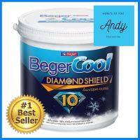 สีน้ำทาภายนอก BEGER CoolDiamondd 10 BASE A กึ่งเงา 2.5 แกลลอนWATER-BASED EXTERIOR PAINT BEGER COOL DIAMONDSHIELD 10 BASE A SEMI-GLOSS 2.5GAL **ขายดีที่สุด**