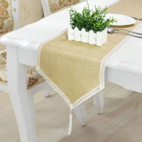 New Arrival 30x180/210/275 cm Wedding Party Table Runner Burlap Natural Jute Linen Table Decoration Accessories Home Table cloth