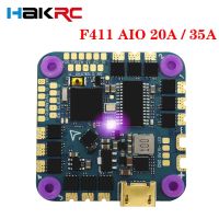 HAKRC F411ตัวควบคุมการบินเอไอโอ F4126 ICM42688 BLHELI_S 20A/35A ESC ในตัวเซ็นเซอร์บารอมิเตอร์ OSD 2-6S สำหรับโดรน RC Fpy