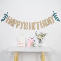 ✔ Creative Forest Banner Happy Birthday Decorations Birthday Party Decoration Garland Adult Children Happy Birthday Banner