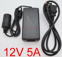 1PCS High quality 12V 5A Car cigarette lighter Power AC Converter / adapter for Air pump /Vacuum cleaner DC 12V 5A Power supply