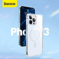 Baseus เคสแม่เหล็กสำหรับ iPhone 13 Pro Max 13 Pro 13,ฝาหลังแม่เหล็กใสดูดซับแรงกระแทกได้ดีพร้อมแม่เหล็กใสรองรับการชาร์จแบบไร้สาย