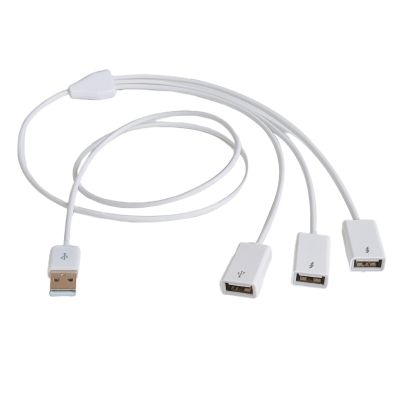 3 in 1 USB Splitter Cable USB Power Splitter 1 Male to 3 Female USB 2.0 Adapter 1 to 3 USB Splitter USB Extension Cable