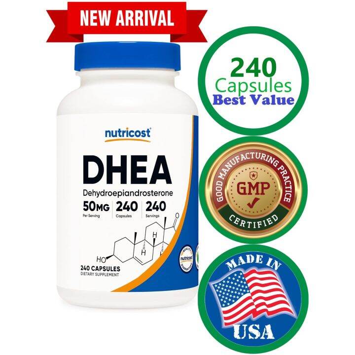 MICRONIZED DHEA 240 Capsules Enhanced Absorption 100mg or 50mg by
