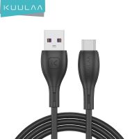 KUULAA สาย USB ชนิด C สำหรับ3A Mi ชาร์จเร็ว USB-C ที่ชาร์จโทรศัพท์มือถือเคเบิล USB-C สายสายรับส่งข้อมูล USB Type-C