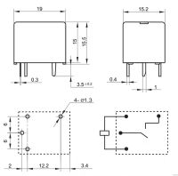 คุณภาพสูงใหม่ MT3F-12VDC (T73-1A-12V) รีเลย์4พิน Ry Jdq3925