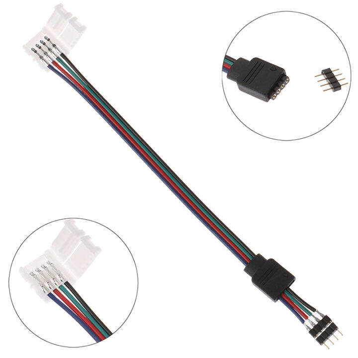 csndices-tanhaigang-15cm-5050-rgb-4-pin-led-strip-light-connectors-strip-to-power-adaptor-connector