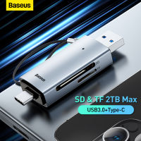 Baseus การ์ดรีดเดอร์ USB C &amp; USB3.0ไปยัง SD อุปกรณ์การ์ดความจำการ์ดความจำขนาดเล็ก104เมกะไบต์/วินาที2TB สมาร์ทการ์ดสำหรับอุปกรณ์แล็ปท็อป