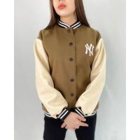 Multicolor Thick Soft Fleece Cotton Full Embroidery Varsity Jacket New York Design Full Embroidery for Women