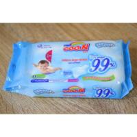 AQU ทิชชู่เปียก GooN baby wipes Goo.N กูนน์ กูน เบบี้ไวพ์ แบบ 55 แผ่น 1 แผ่น 200 × 130 มม. ผ้าเปียก  กระดาษเปียก