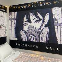 Japanese anime girl armored warriors background cloth room decorate a bed bedroom dorm tapestries cool cloth curtain wall