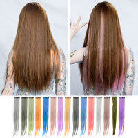 Fashion Wigs Hair Piece ColoredExtensions Clip Colorful Highlights Hanging Ears Dyed