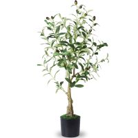 60/90cm Artificial Olive Tree with Fruits Desktop Simulated Bonsai Fake Plants Potted Home Office Decor Plastic Topiary Tree