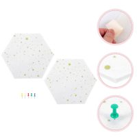 Board Felt Tiles Hexagon Bulletin Wall Cork Boards Memo Pin Adhesive Self Notice Hanging Notes Message Large Decor Photo