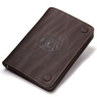 CONTACTS Genuine Leather Fashion Men Wallet High Quality Brand Design Wallets With Coin Pocket Purses Card Holder Bifold Purse