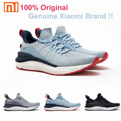 ใหม่ Xiaomi Mijia รองเท้ากีฬา4กระเป๋าเกมที่มีน้ำหนักเบาระบายอากาศยืดหยุ่นถักรองเท้าระบายอากาศสดชื่นเมืองวิ่งรองเท้า