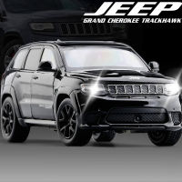 A1:32 Jeep Grand Cherokee Track Hawk ของเล่น Off-Road รถ SUV รถเปิดประตูของเล่นเด็กของขวัญ V219M