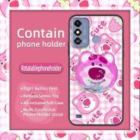 Cute Anti-dust Phone Case For ZTE Blade A53 protective Durable foothold Waterproof Silicone Original Kickstand Cartoon