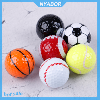 NYABOR ลูกกอล์ฟอุปกรณ์ฟุตบอลบาสเกตบอล tabletennis baseball 6ชิ้น/เซ็ต