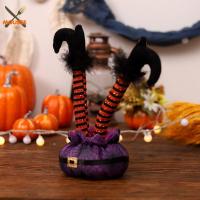 MOUSSE ฮาโลวีน halloween accessories ผ้าผ้าทอ เครื่องประดับขาแม่มดฮาโลวีน ผ้าคอตตอน ตกแต่งด้วยการตกแต่ง เท้าบินแม่มดคว่ำ จี้อุปกรณ์ตกแต่งวันหยุด นุ่มนุ่มๆ เครื่องประดับตู้ขาแม่มด ฮาโลวีน