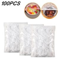 100pcs Disposable plastic bag Kitchen organizer Fresh Bag For Fruit Bowls Caps packing Food Cover Wrap Elastic Food bags Storage