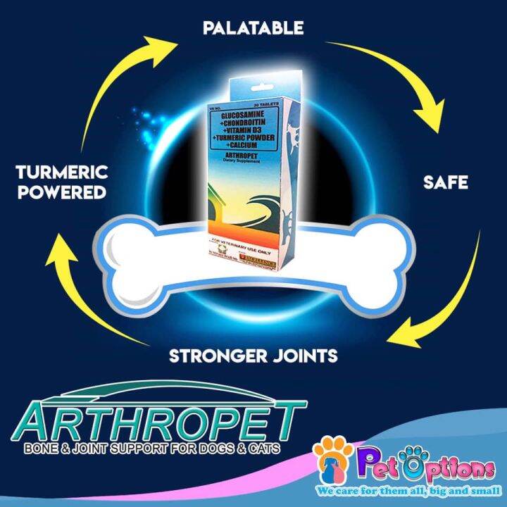 [FCR AGRIVET] 10 tablets Arthropet Glucosamine Tablet for Dogs Cats Supplement / Para sa Alagang