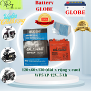 Ắc Quy GLOBE WP5AP 12V - 5Ah Super Dream, Sirius, Taurus, Mio cũ