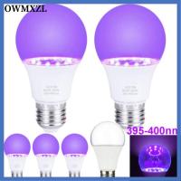 OWMXZL สีทาตัว E26 E27 โปสเตอร์เรืองแสง ไฟแอลอีดี แสงสีดำ หลอด UV แบล็คไลท์นีออน