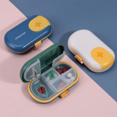 【YF】 1PC Portable Travel Pill Case Cutter Organizer Medicine Storage Container Drug Tablet Box Plastic Pillboxes