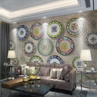 ❂▪☊ Ethnic style classical brick 3D background wall paper high-grade wall cloth manufacturers wholesale wallpaper mural photo wall