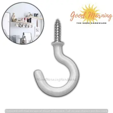 5pcs Metal Screw-in Hooks Ceiling Screw Hook for Hanging Indoor