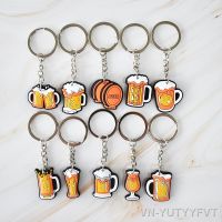 1 Piece Beer Keychain Alcohol Lovers Beer Can Keyring Trinket Cool Backpack Decor Jewelry Car Key Accessories Pendant