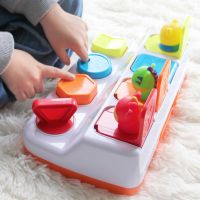 Pop up Toy Peekaboo Switch Box Treasure Box Button Play Surprise Box Baby Early Education Puzzle Game