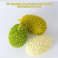 Practical Pet Squeaky Toy Built-In Sound Teeth Cleaning Eco-Friendly Simulation Durian Dog Squeaky Toy