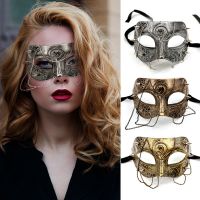 【FCL】☊❒❖ Steampunk Phantom Masquerade Half Face Men Punk Costume Cos Masks Props