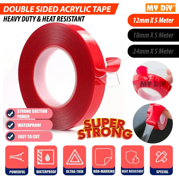 Mydiyhomedepot Heavy Duty Strong Double Sided Acrylic Foam Tape