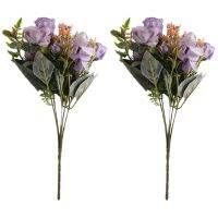 Y7Artificial Flowers, 2Pcs Silk Hydrangea Flower Bouquet Flowers Arrangements Table Centerpieces