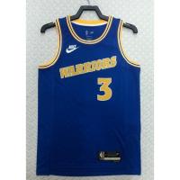 ยอดนิยม เสื้อกีฬาแขนสั้น ลายทีม nba jersey Golden State Warriors No. 2023 เสื้อกีฬาบาสเก็ตบอล 3 Poole สีฟ้า สไตล์เรโทร