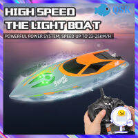 2.4G จำลองรีโมทคอนโทรลความเร็วสูงเรือไฟฟ้ารีโมทคอนโทรลนำทาง Speedboat Light สวิตช์คันเร่งซ้ายและขวา