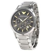 นาฬิกาข้อมือผู้ชาย EMPORIO ARMANI Renato Grey Sunray Dial Mens Chronograph Watch AR11047