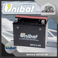 แบตเตอรี่ Unibat เทคโนโลยี AGM รุ่น CBTX12-BS คุณภาพ ระดับ MOTO GP และ WSBK