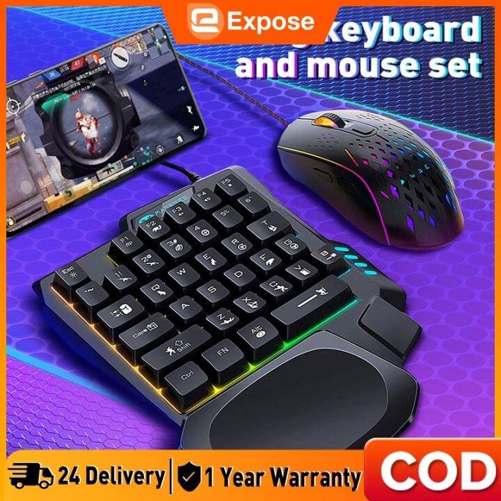 Expose 6 Piece Game Set Cod PUBG Mobile Controller Keyboard Mouse
